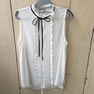 Pleione tie sleeveless blouses
